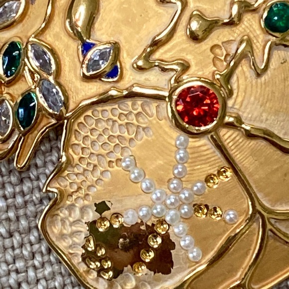 JCB 22k Gold Plated "Great Giant" BROOCH/NECKLACE Current style Retail $150 - Picture 3 of 13